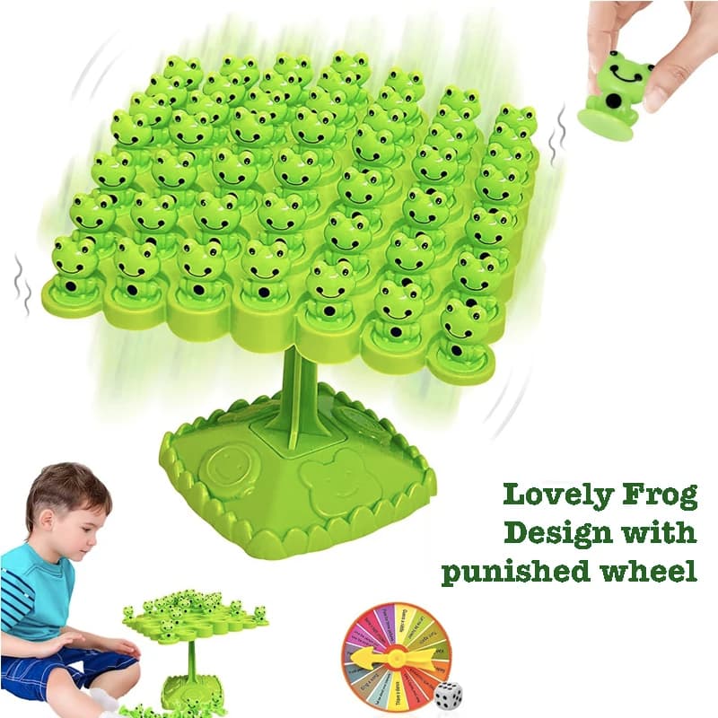 Gioco da Tavolo Equilibrio Albero Astronauta Rana per Adulti e Bambini - Gioco Educativo Divertente per Feste e Penezzi