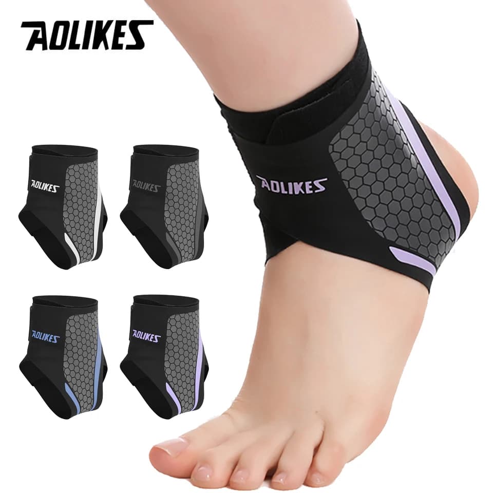 AOLIKES 1 Pezzo Fascia Protettiva per Caviglia, Supporto per Piede per Dolore da Fascite Plantare, Tutore Notturno, Cavigliera a Compressione