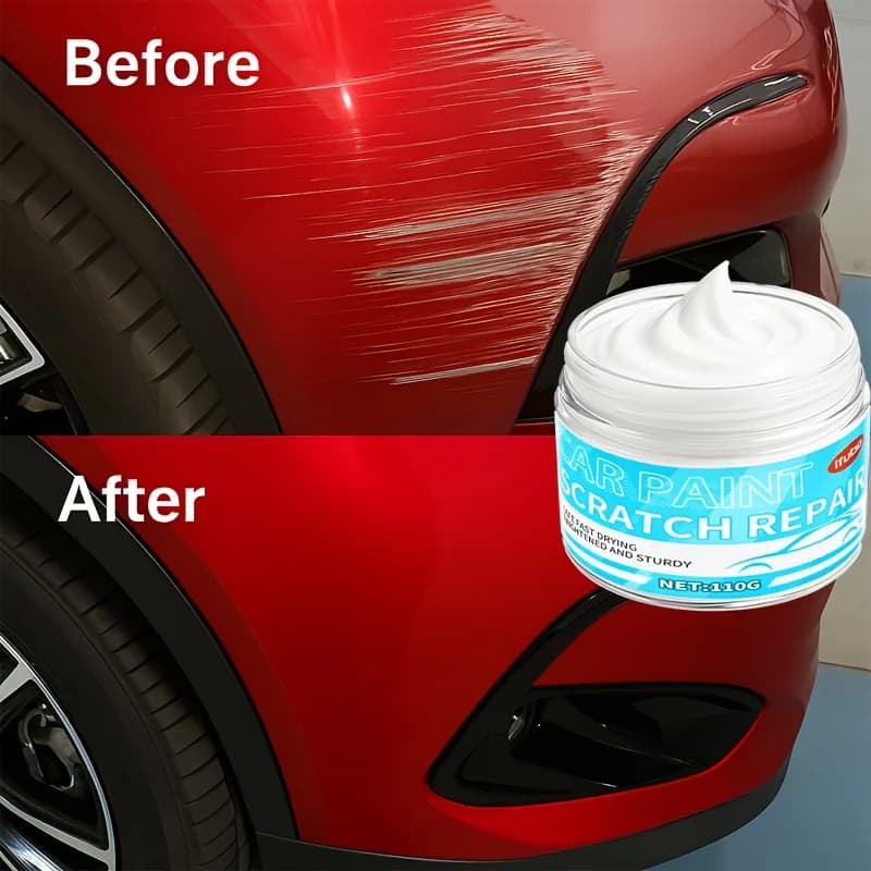 Kit di riparazione e lucidatura graffi per auto all-in-one con tecnologia di rivestimento ceramico - levapunti profondi di 5 minuti, correzione vernice