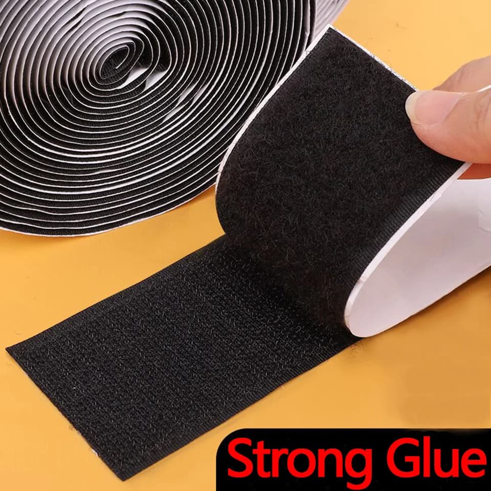 20/50mm Strong Self-adhesive Fastener Tape Hook Aand Loop Adhesive Tape Magic Gum Strap Sticker Tape with Glue for DIY Glue Tape