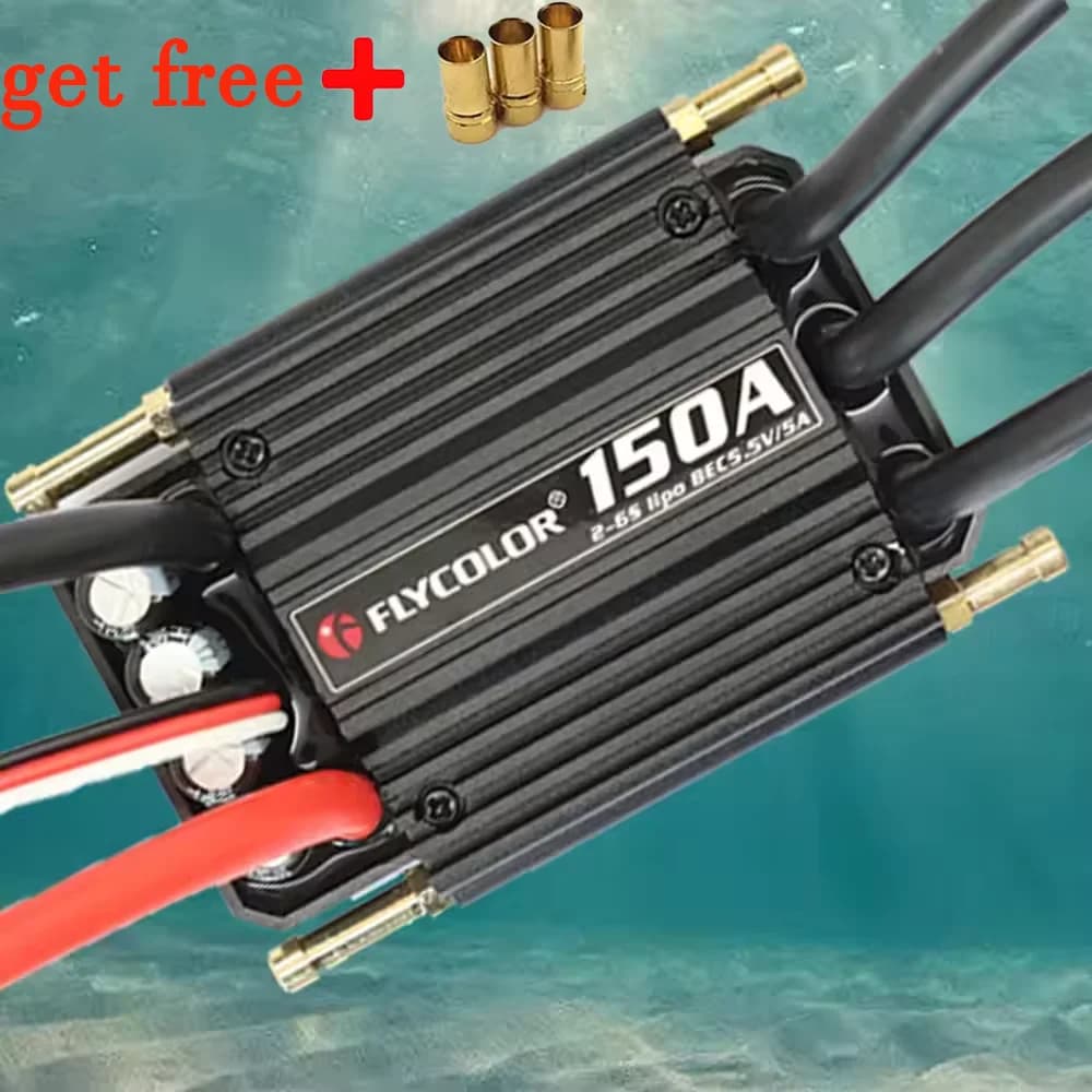 Flycolor 50A 70A 90A 120A 150A ESC Brushless con Scheda di Programmazione 2-6S Lipo BEC 5.5V/5A per Barche RC