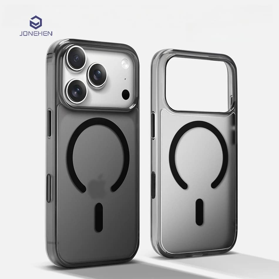 Magnetic Intelligent Camera Touch Button Matte Translucent Case For iPhone 13 14 15 16 17 Pro Max Shockproof Cover For Magsafe