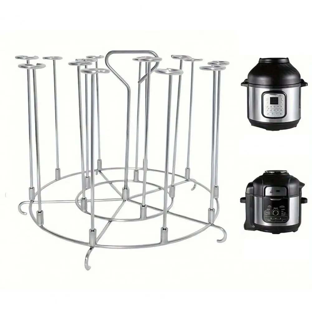 Food-grade Kebab Skewers Stainless Steel Grill Rack Air Fryer Skewer Stand for Ninja Foodi 6qt 8qt Stainless Steel for Chicken