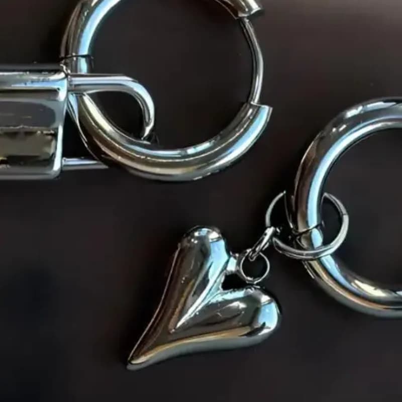 Orecchini pendenti a forma di cuore con zirconi rosa dolce per le donne Regalo di accessori per gioielli di moda con fibbia circolare geometrica semplice