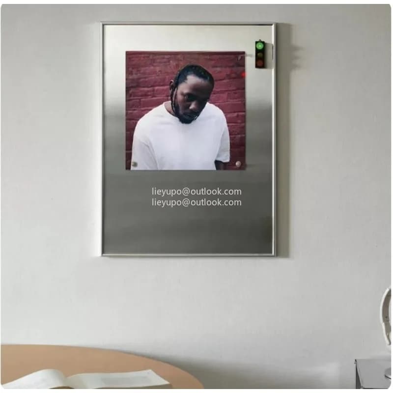 Stainless Steel Picture Frame, Living Room Decoration Painting, Vertical DIY Creative Photo Wall Painting