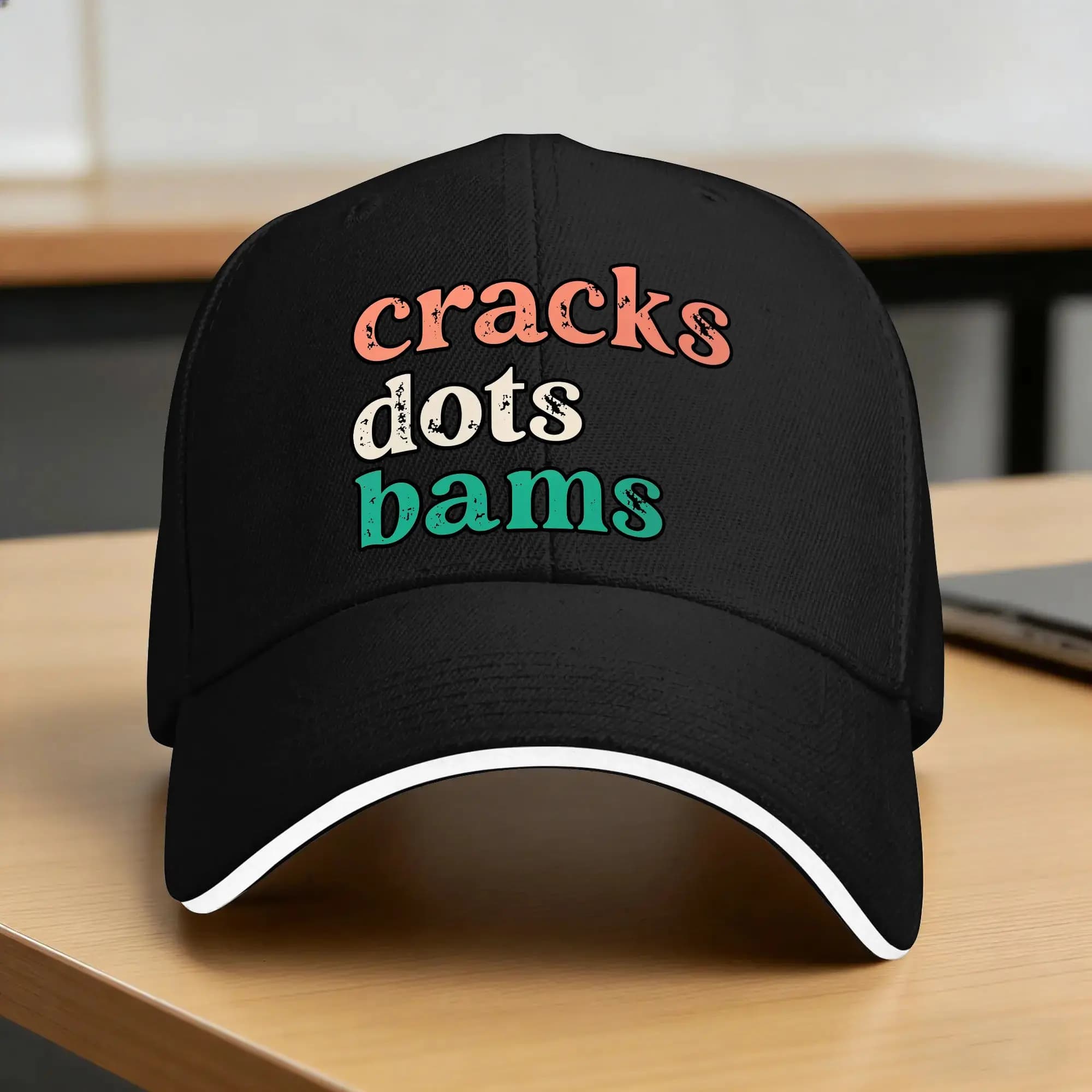 Cracks Dots Bams Mahjong Tile Baseball Cap Tennis Skate Sun Visor Hip Hop Hats Female Male Streetwear Print Baseball Caps