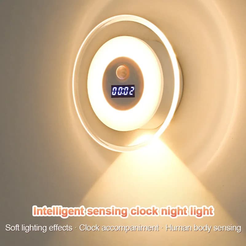 LED Smart Watch Wall Lamps Wall Lamp Remote Control Human Body Detection Faretto Bedroom Bedside Table Charging Small Wall Lamp
