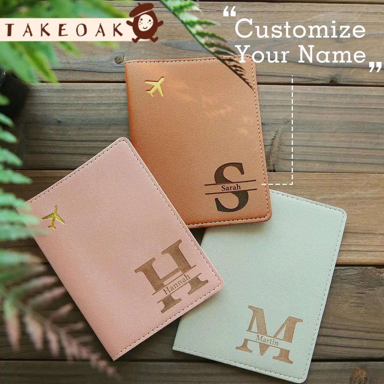 Porta Passaporto Personalizzato con Iniziale del Nome, Elegante Copertina in Pelle con Incisione Laser, Regalo Classico Personalizzato