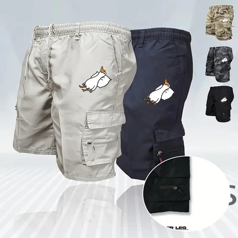Cargo Knee Shorts Men Sports Casual Plus Size Bermuda Shorts Gym Running Straight Golf Half Pants Shorts
