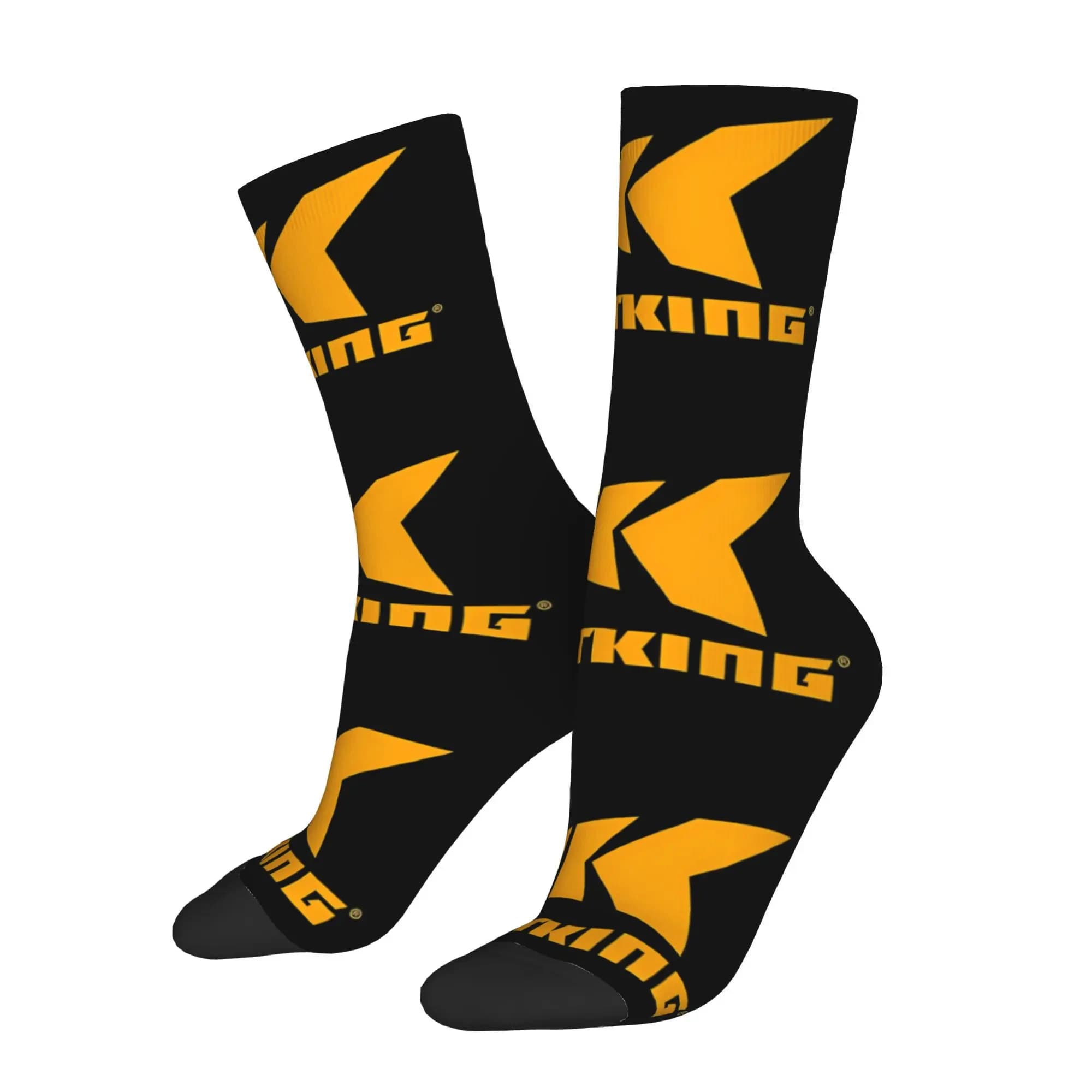 Happy Men's Socks Kasetkinng Fishing Rod Color Orange Vintage Socks Hip Hop Crazy Crew Pattern Printed Gift