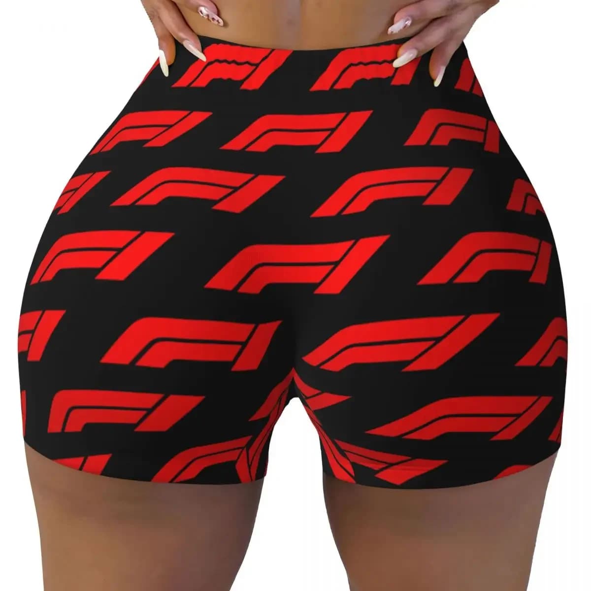 Custom Motorsports Racing Yoga Shorts Women Gym Workout Running Athletic Volleyball Biker Shorts