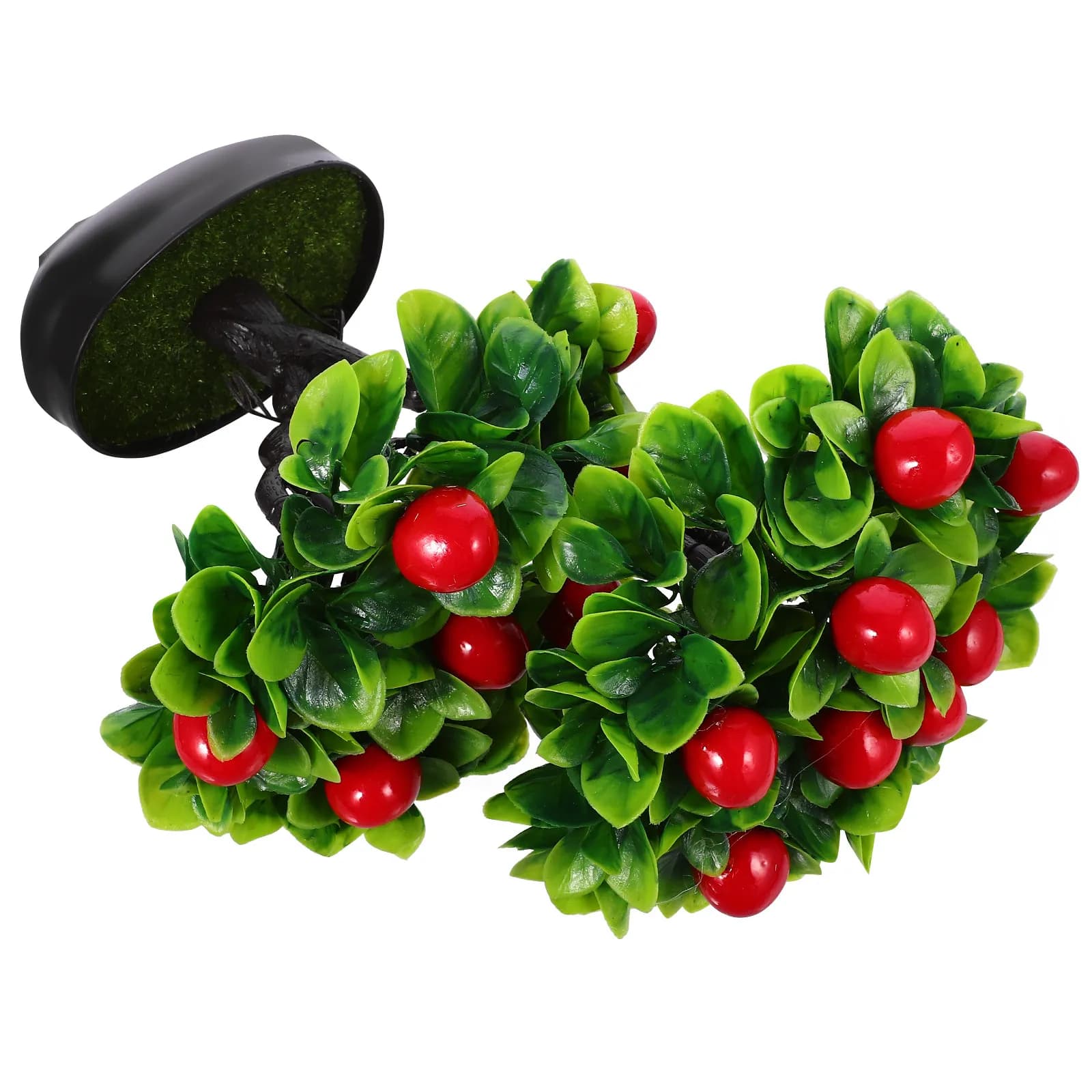 Artificial fruit tree with pot, fake pot plant, realistic table bonsai for home decorations, office, interior and exterior