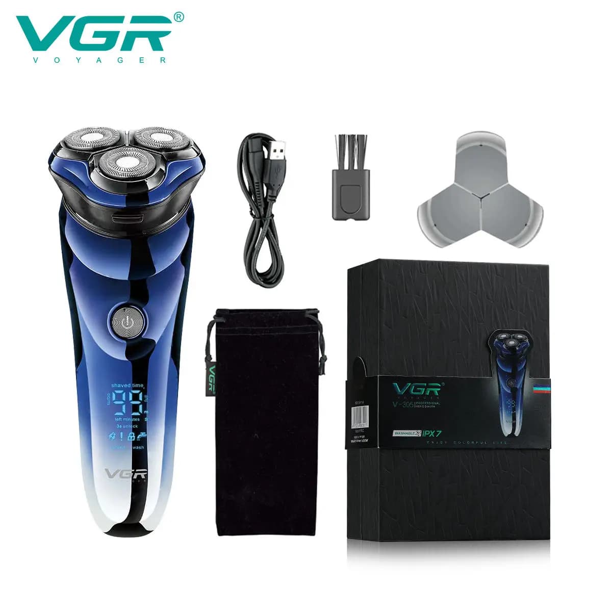VGR 305 Razor Electric Razor Waterproof For Men Haircuts Rechargeable Barba Rasoi Machine For Men