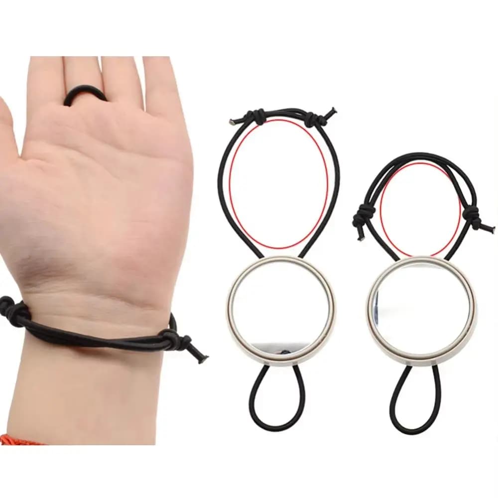 Specchio da Polso per Immersioni con Fascia Elastica, Lente Convessa per Osservazione, Specchio Retrovisore Rotondo per Snorkeling e Immersioni Marine