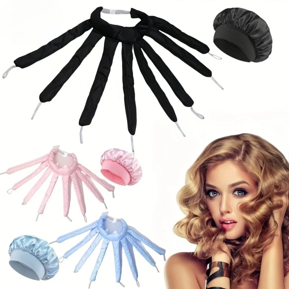 2 pieces without heat iron curling hair bands night cap iron curling soft hair during the night iron curling hair soft band tools for hair styling