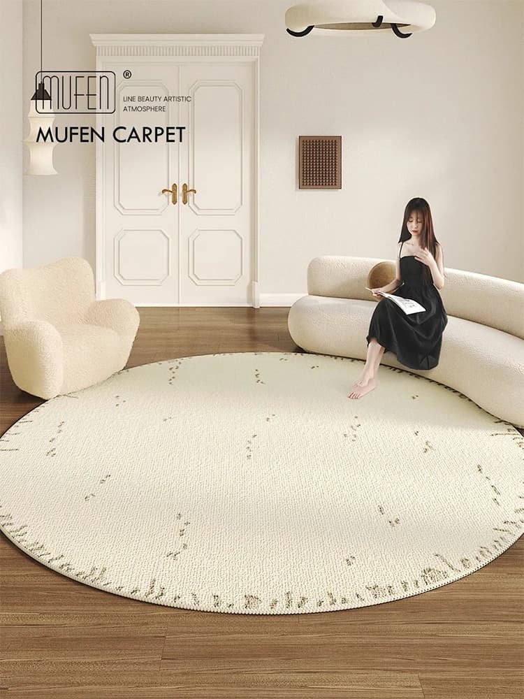 Modern Minimalist Round Carpet Living Room Soft Bedside Bedroom Carpets Kid Room Nordic Round Rug for Study Room Cloakroom