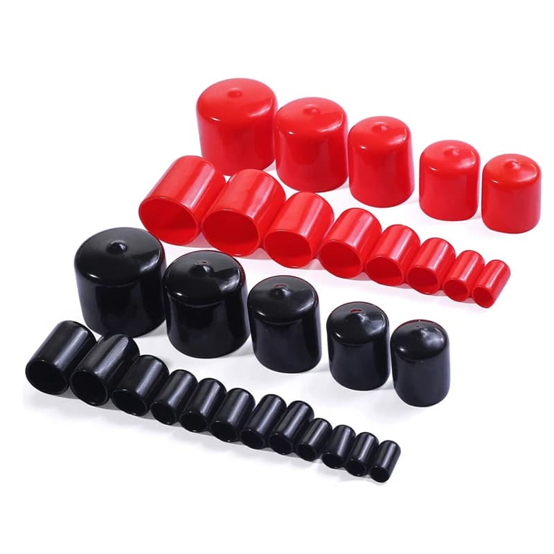 1.5mm To 60mm PVC Round End Cap Threaded Cap Steel Pipe Plastic Pipe Rubber Protector,Rubber Sleeve Waterproof Decorative Cover