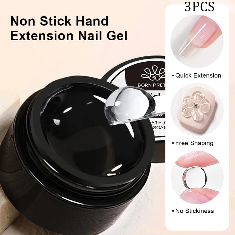 BORN PRETTY 2 Pz/set15ml Antiaderente Estensione Della Mano Gel Smalto Per Unghie Intagliare Fiore Unghie Artistiche Che Modella Solido Acrilico Unghie Gel Vernice