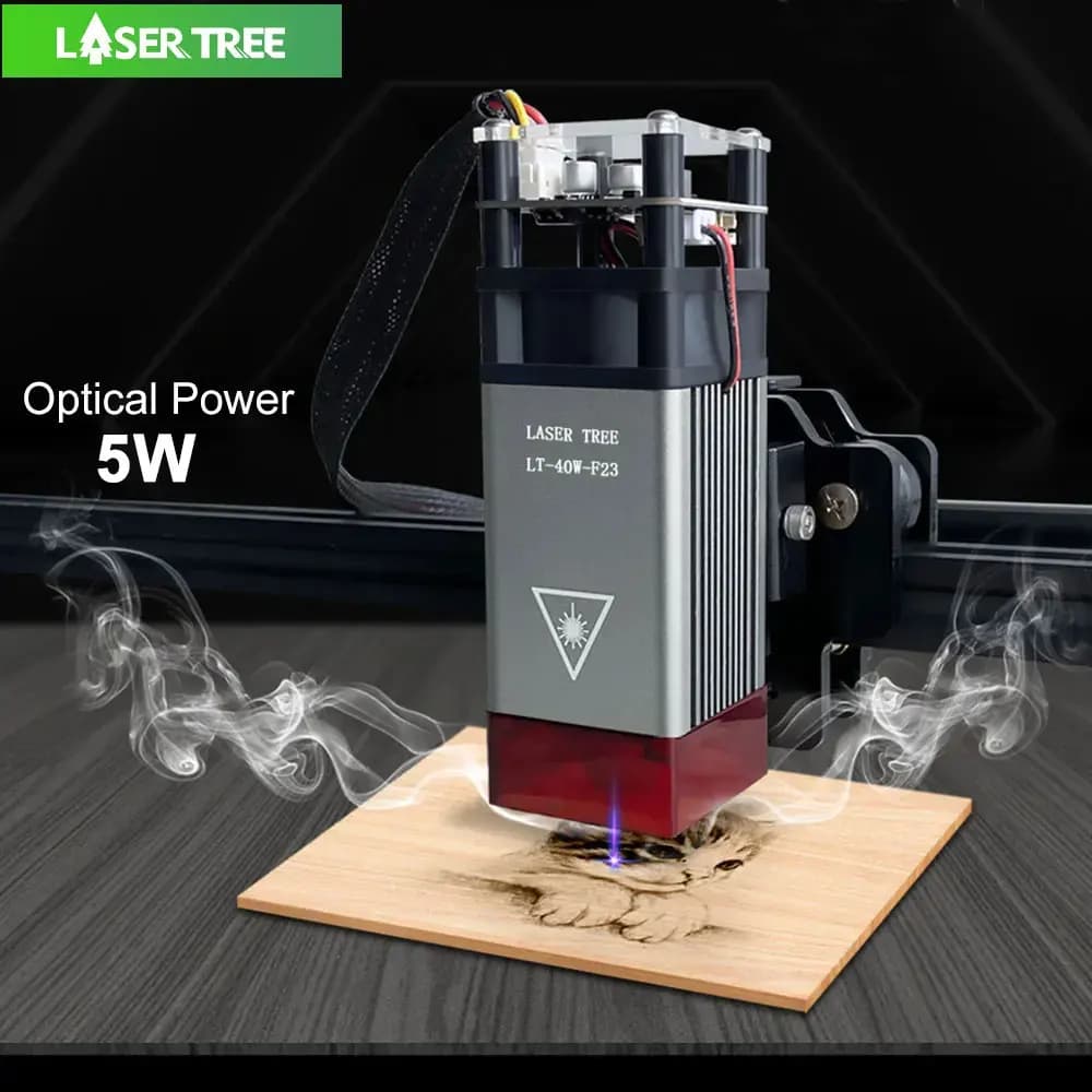 LASER TREE 4w 5W Modulo laser 450nm Testa laser Laser blu per macchina da taglio per incisione laser CNC Lavorazione del legno Strumenti fai da te