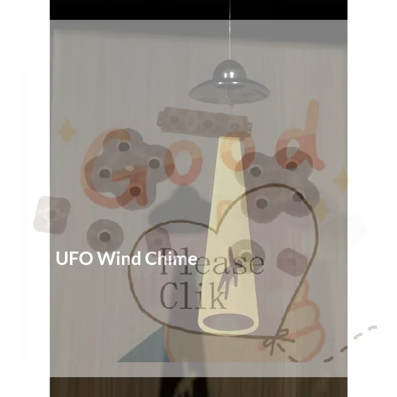 【HG】Creative UFO Alien Abduction Wind Chime With Shadow Effect And Glowing Design For Home Balcony Patio Decor Space Fans Gifts