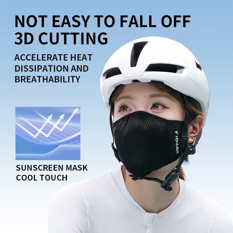 YIQUAN Maschera da ciclismo sportiva - Doppia rete traspirante, 9 g leggera, Earloop regolabile, protezione UV per esterno/bicicletta