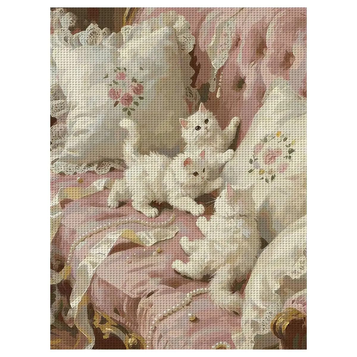 1pc 30X40CM/11.8*15.74inch Cat stamped cross stitch kit DIY kit 11CT/14CT DIY Embroidered set DIY Cross-Stitch Set accessories