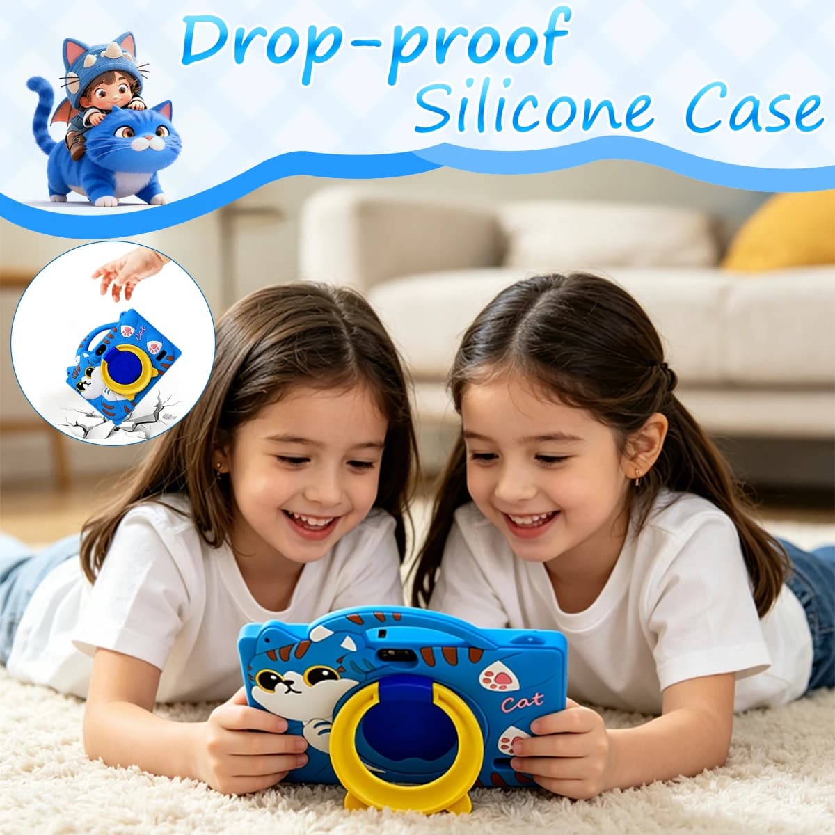 2026 New 7 Inch 5G WiFi Tablet For Children Learning Education Kids' Tablets Octa Core 4GB RAM 64GB ROM Dual Cameras Android 15