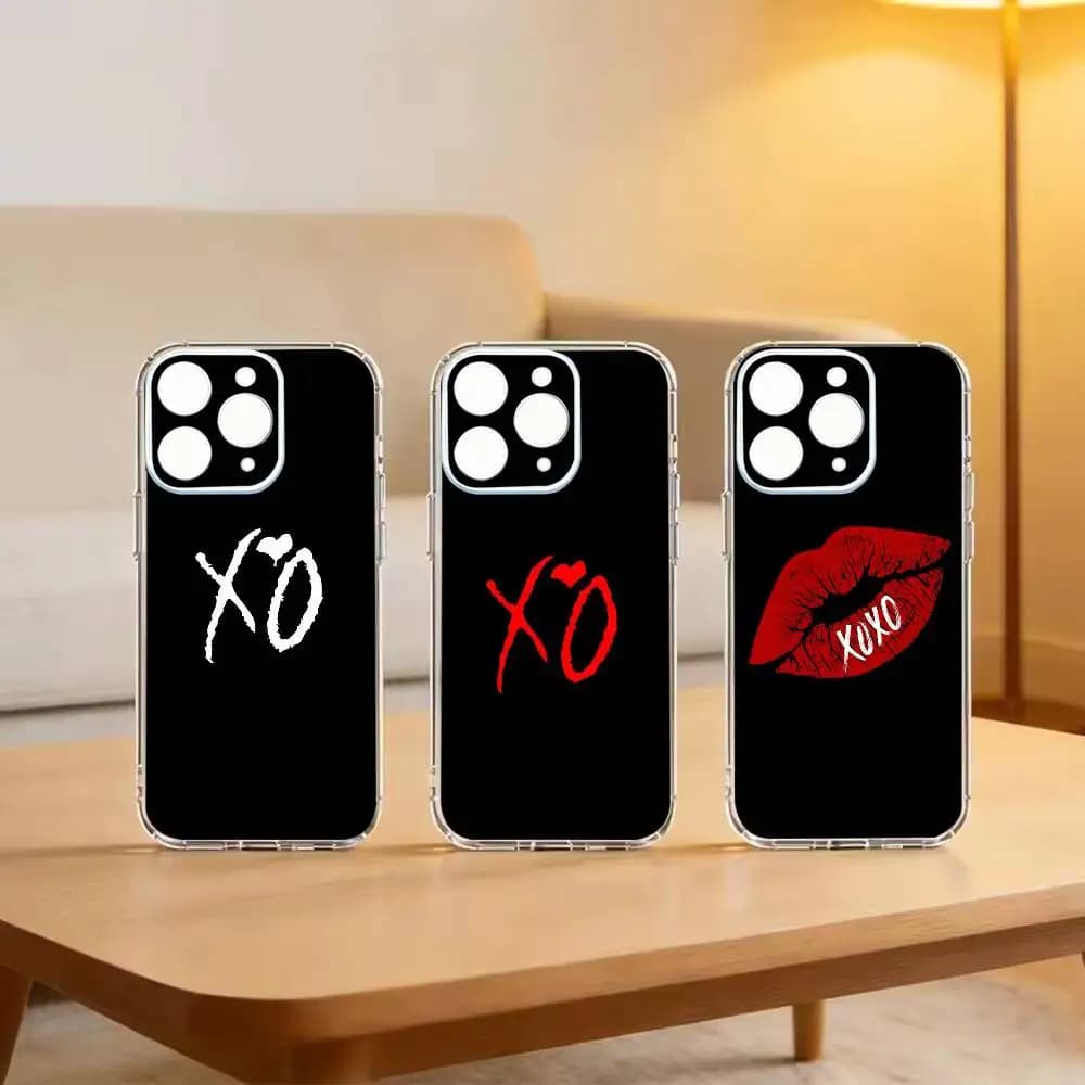 Edgy American Pop Elements XOXO Phone Case soft case Transparent For iPhone 14 16 15 17 13 12 11 Pro Max Plus