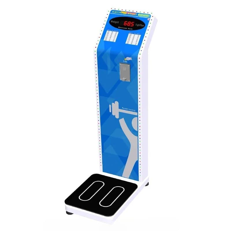 Bilancia per bagagli per hotel della stazione dell'aeroporto con grande display digitale, pesatrice digitale a gettoni