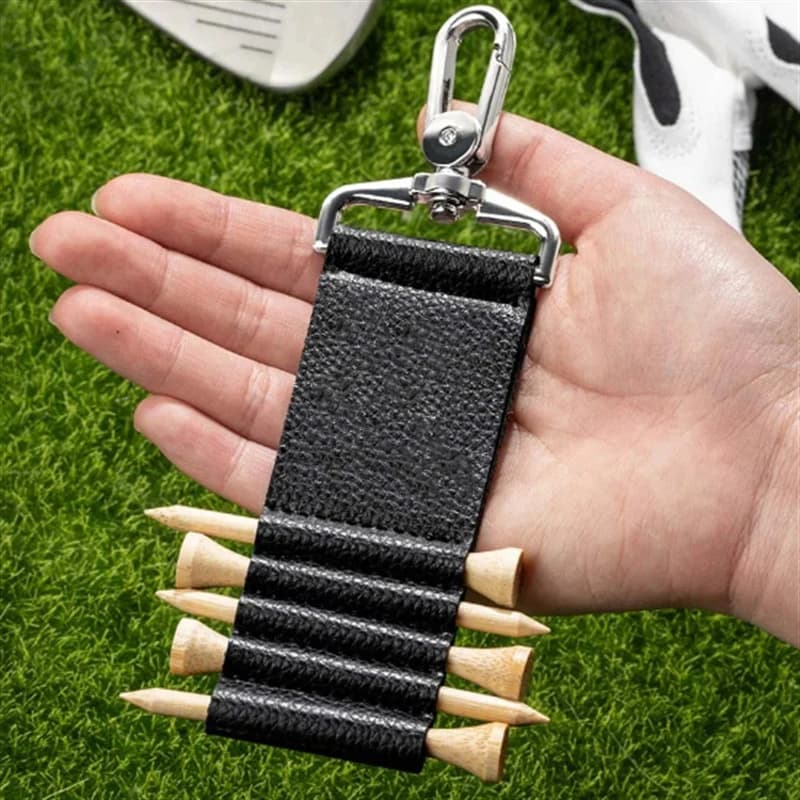 Guanti da Golf Colorati con Clip Porta Tee a Doppia Faccia con Chiusura a Strappo, Accessori da Golf Portatili per Esterni