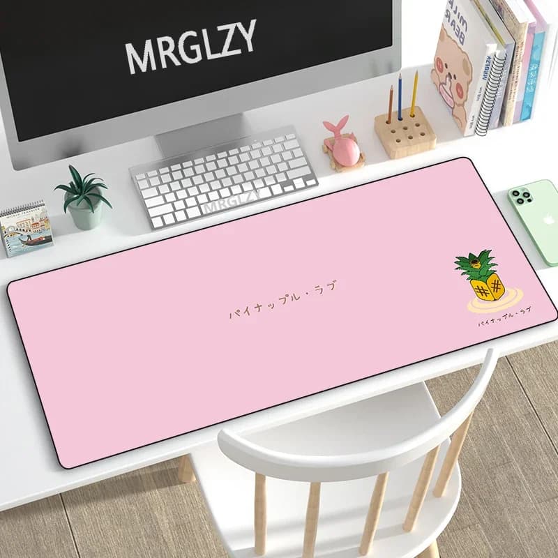Pineapple Large Mouse Mats Cartoon Pink Mouse Pad Desk Mat LOL Gaming Accessories Mouse Pad Rubber Keyboard Mousepad Carpet