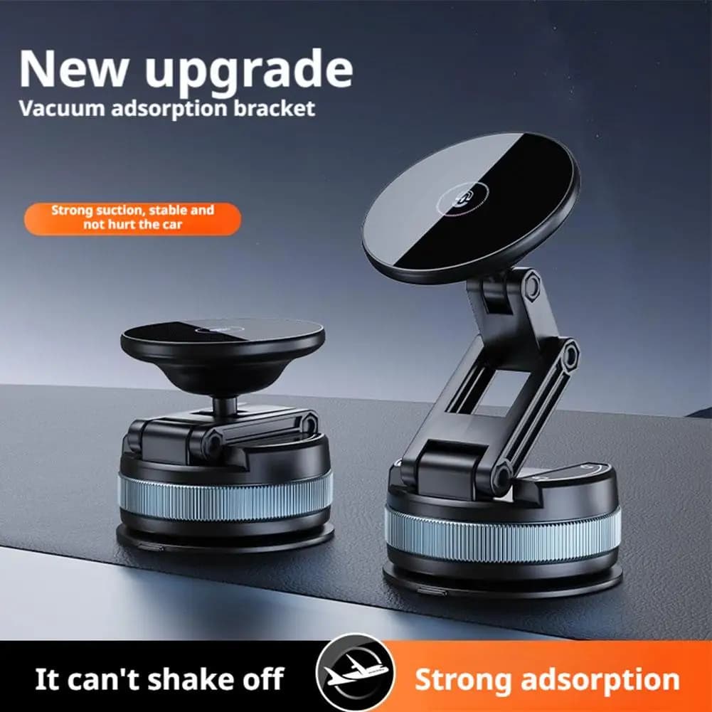 Supporto Magnetico per Telefono da Auto con Ventosa, Universale Pieghevole ed Estensibile per Parabrezza e Cruscotto A2P3