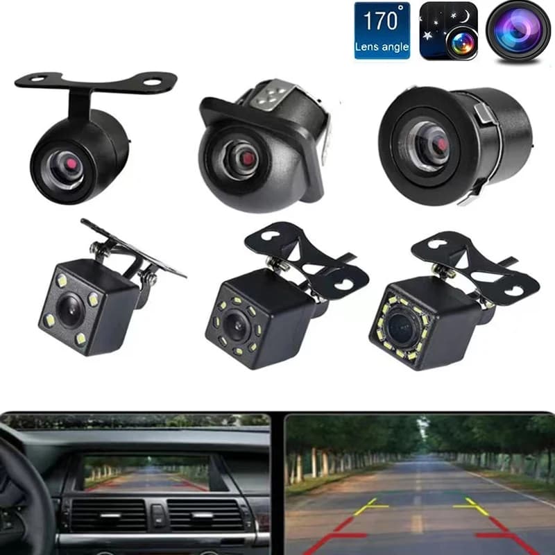 Telecamera posteriore HD universale per auto, nuova, grandangolare, con visione notturna per parcheggio