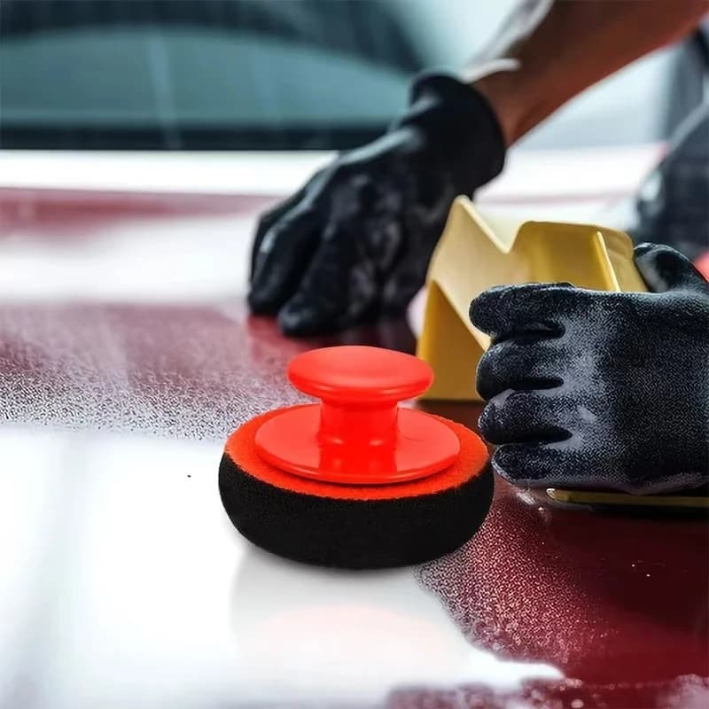 5 pezzi di schiuma per auto applicatore di cera lucidatore a mano cera per auto sigillante smalto auto bellezza cera centro commerciale spugna lucidatore accessori
