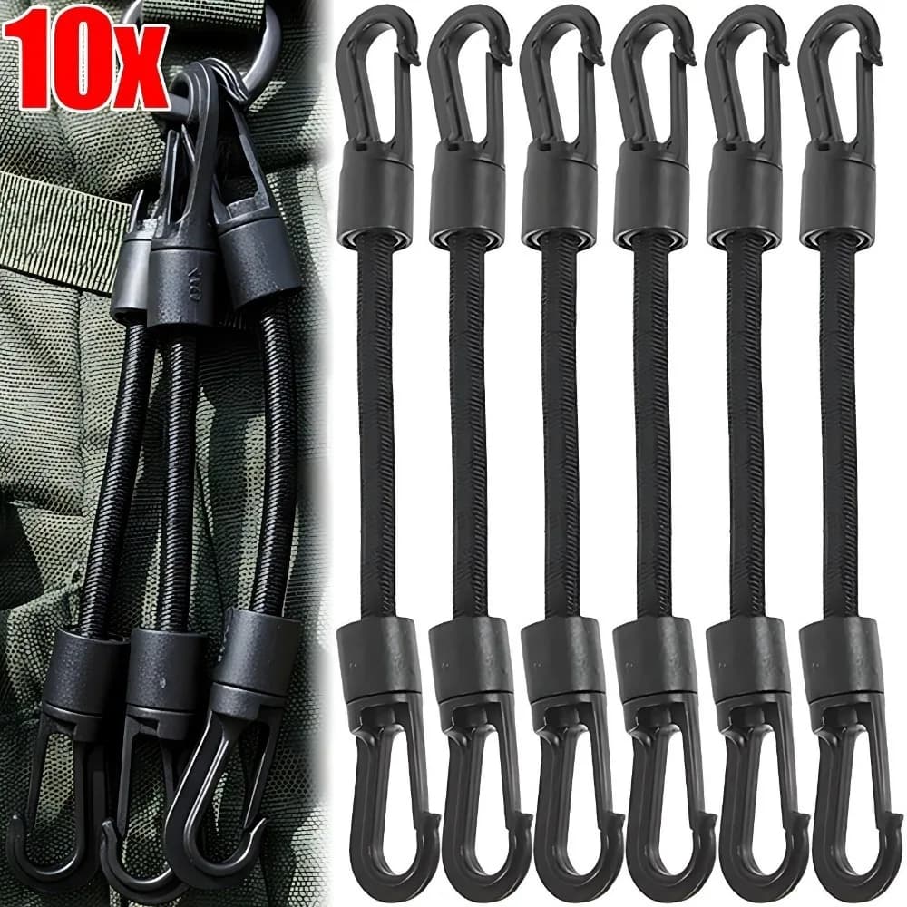10/1 pz Gancio Elastico Cinghia Doppia Testa Bungee Cavo di Campeggio Esterna Fibbia Cinghia Kayak Legare Imbottiture Corda Accessori Per Barche Portatili