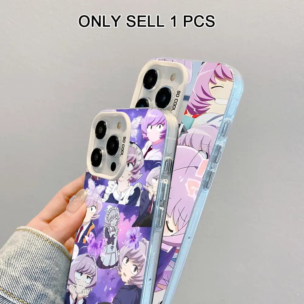 Cover per iPhone Anime Najimi Osana per modelli 17 16 15 14 13 12 11 X XR XS Air Pro Max Plus, Bianca Colorata Argento