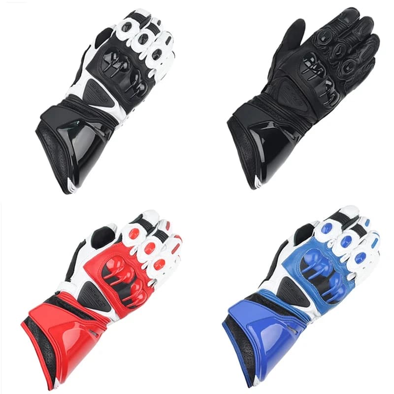 Two-X Motorbike Motorcycle Leather Long Riding Moto Racing Full Finger Protective GP PRO Riding Touch Screen Sports Gloves