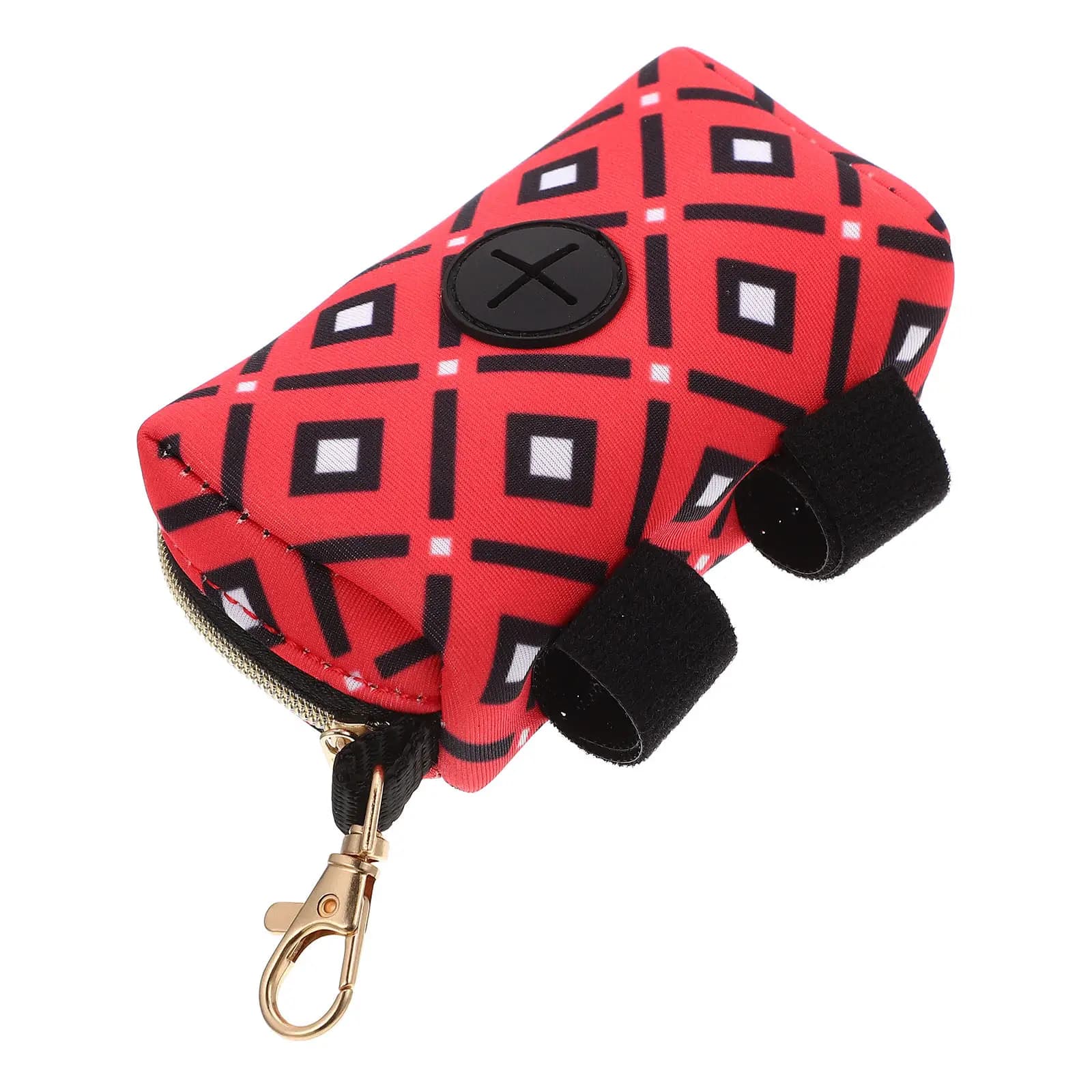 Porta Sacchetti per Escrementi di Cani, Dispenser Portatile per Sacchetti Igienici, Materiale in Poliestere Resistente all'Usura, Design con Fibbia, Adatto per Guinzaglio, Pettorina, Zaino