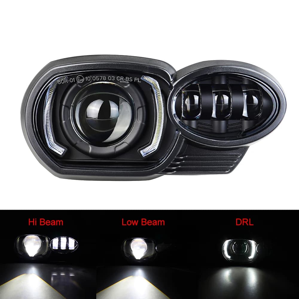 Faro a LED per BMW K1200R 2005~2009 K1300R 2010~2013, Sostituzione Faro con DRL, Luce Abbagliante/Anabbagliante, Approvato E-Mark