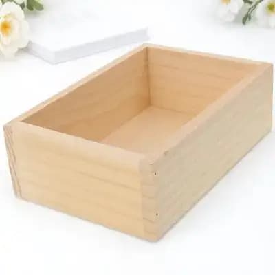 Vaso Rettangolare in Legno per Piante Grasse, Decorazione per Casa e Ufficio, Scatola Espositiva per Davanzale e Giardino, Contenitore per Cactus e Bonsai
