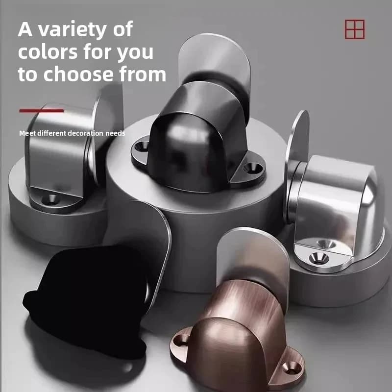 Premium Stainless Steel Floor Door Stopper – Super Suction Design for Stable Door Holding, Classic Home Decor Essential
