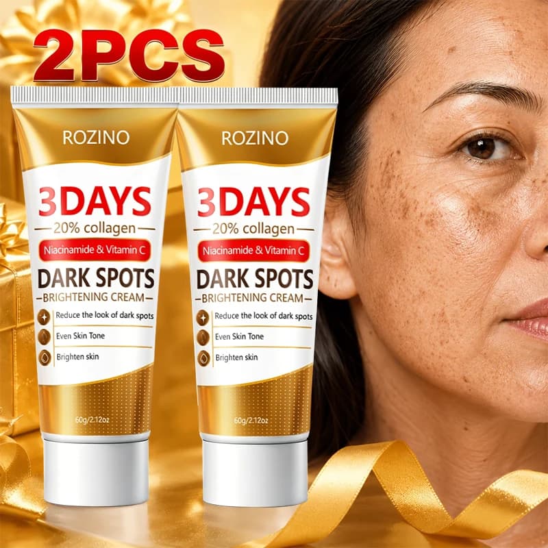 3 Day Pore +Dark Spot Brightening Cream, Containing Collagen, Niacinamide, and Vitamin C, Deeply Moisturizes, Reduces the Appearance of Dark Spots, Tightens Pores, Evens Out and Brightens Skin Tone, Quickly Brightens Skin Tone, Suitable for All Skin Types