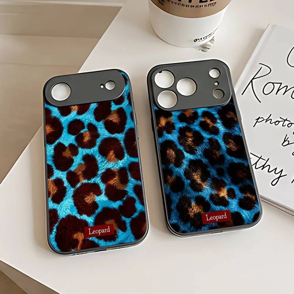 Fashion Smudge Leopard Print Silicone Phone Case For IPhone 17 16 15 11 13 14 Pro Max Plus 12Mini Soft Cover