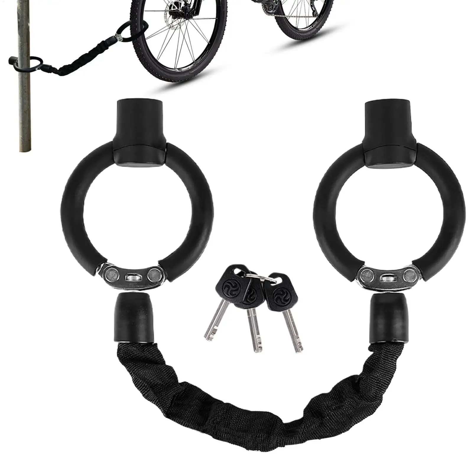 Bike Locks Lightweight Weather Resistant Motorcycle Chain Lock for Women Men Adults Daily Commuting Indoor Home Motorcycle Door