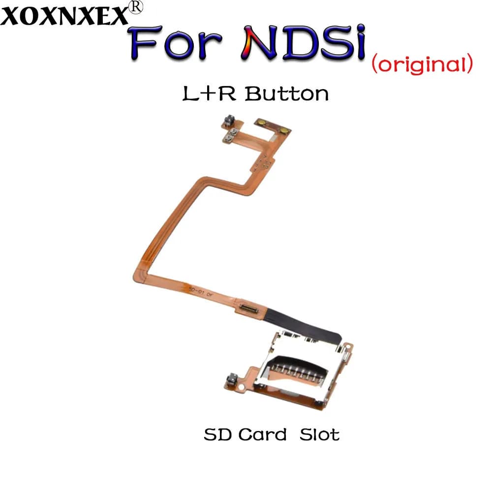 Lettore di schede SD originale per NDSi, modulo pulsanti L/R (sinistro/destro), cavo flessibile a nastro, accessorio di ricambio per riparazione