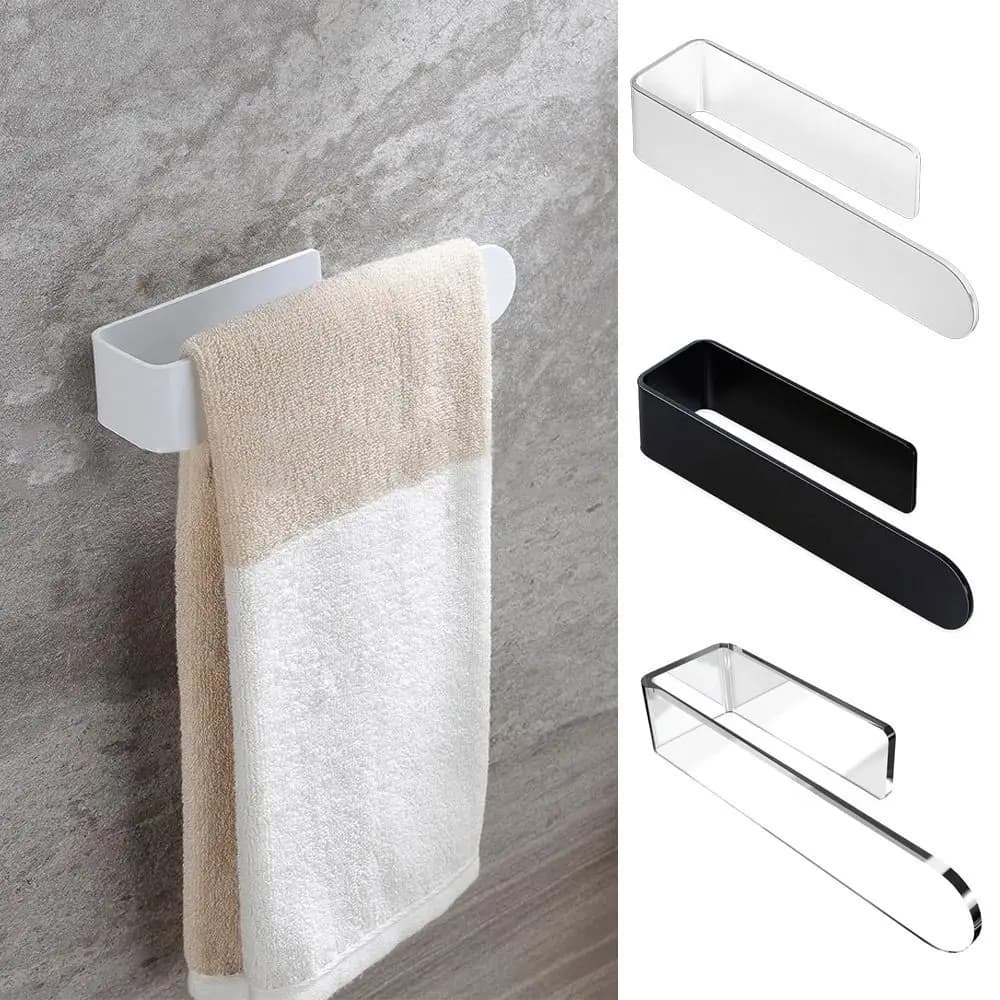 Accessori Porta asciugamani da parete senza punzonatura Porta asciugamani durevole Porta carta igienica universale autoadesivo