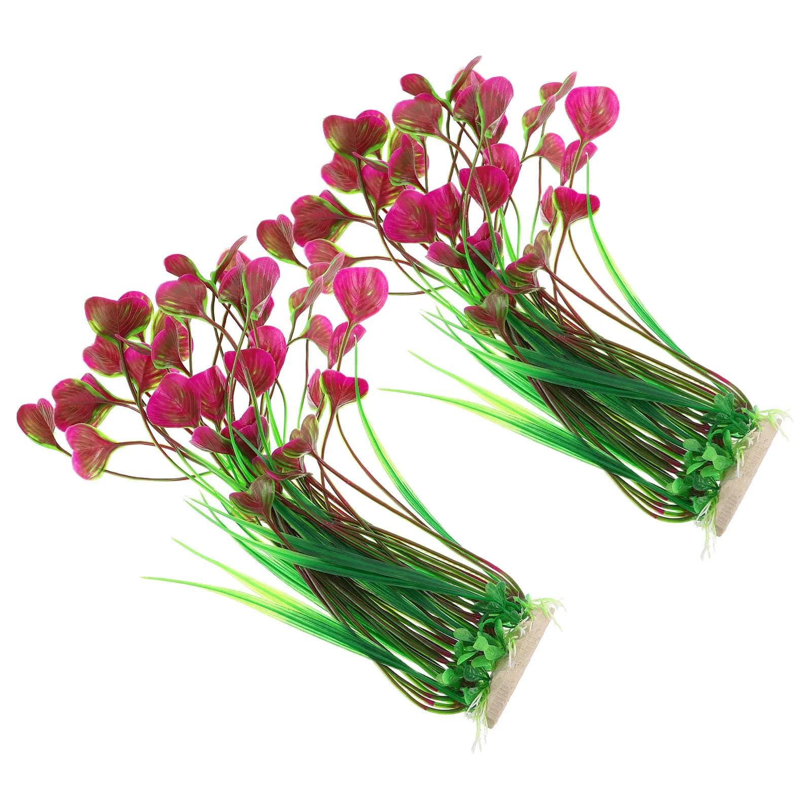 2 Pieces Artificial Plants for Aquarium, Plastic Aquatic Decorations for Fish Tanks, Scuba Landscape from Natural Appearance, Terrarium Decorations