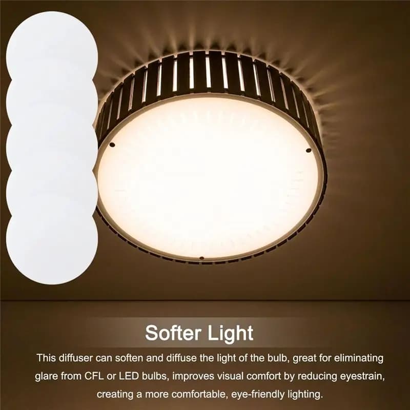 VEHO-DIY Set di 5 Diffusori LED in Acrilico per Lampade da Soffitto e Paralumi a Tamburo