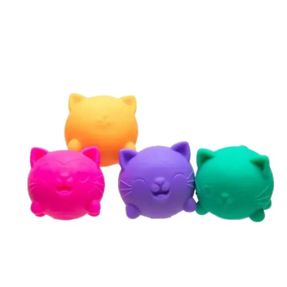 Nuovo Set di 3 Adorabili Mini Gatti Morbidi Squishy Needoh Teenie Cool Cats, Giocattoli Sensoriali Antistress e Antiansia per Bambini