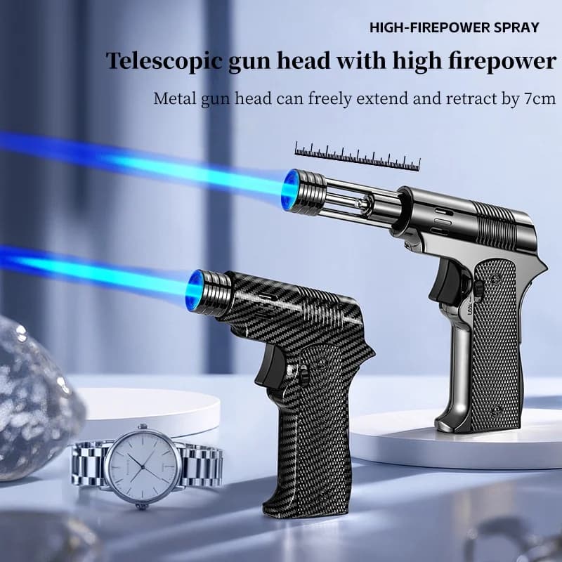 Nuovo Accendino Telescopico Meccanico Portatile ad Alta Potenza, Pistola per Saldatura in Metallo, Pistola a Spruzzo, Strumento di Accensione per Esterni